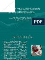 Uso Racional de Hemocomponentes