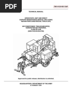 TM 9-4120-405-13P Air Conditioner Trailer Mounted 18.000 Btu/hr NSN 4120-00-930-5700 With Mep003a Generator and MDL F18H-35 Air Conditioner