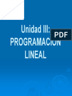 Unidad III - Programacion Lineal