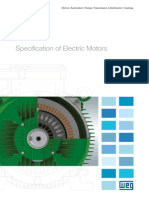 WEG Specification of Electric Motors 50039409 Manual English