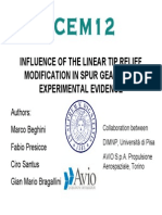 Influence of The Linear Tip Relief Modification in Spur Gears and Experimental Evidence