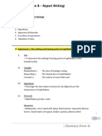 Chemistry (Paper 3 - Report Writing)