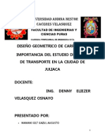 Importancia Del Estudio de Rutas de Transporte en La Ciudad de Juliaca