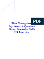 Time Management Psychometric Questions Group Discussion Skills HR Interview