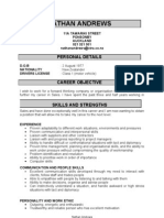 Nathan Andrews CV