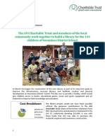 GVI Fiji Achievement Report May 2014 - Navunisea School CT Funded Library Project