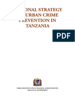 National Strategy On Urban Crime Prevention in Tanzania