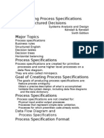 Describing Process Specifications and Structured Decisions