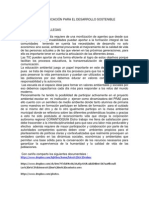 Ensayo Sobre Educación para El Desarrollo Sostenible