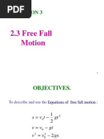 Free Fall Motion