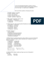 Faça Os Exercícios Sobre o Processo de Formação Das Palavras e Prepare