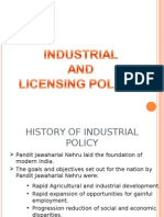 Industrial and Licensing Policies