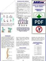 Triptico Cuidado de La Espalda