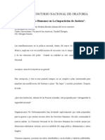 Los Derechos Humanos en La Impartición de Justicia. Discurso Xóchitl Erandeny Medina Morales.