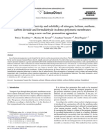 Gas Permeability, Diffusivity and Solubility of Nitrogen, Helium, Methane, CO2, CH2O in Dense Polymeric Membranes Using A New On-Line Permeation Apparatus