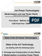 State of The Art Power Technologies: Modernisation and New Power Plants