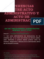 Actos de La Administración. Diferencias Con El Acto Administrativo