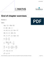 Year 10 - Equation & Inequalities Test With ANS