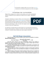 Cost of Goods Sold: 1. Gross Profit Margin