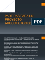 Partidas para Un Proyecto Arquitectonico