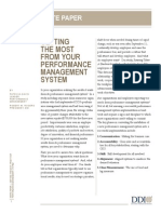 Getting The Most From Your Performance Management System: White Paper