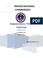 Asignaciones A Titulo Universal