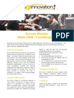 Flyer Scrum Master With PSM 1 Certification v1