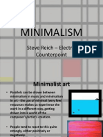 MINIMALISM and Steve Reich