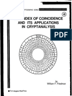 The Index of Coincidence and Its Application in Cryptonalysis