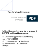 Tips For Objective Exams: Pyramid Ias Academy Karaikudi