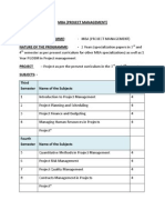 MBA (Project Management) - Product Notes