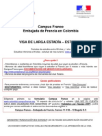 Requisitos Visa Larga Estadía Estudiante