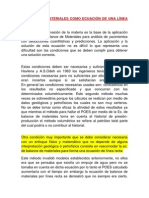 Balance de Materiales Como Ecuación de Una Línea Recta