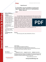 Determination of Age and Growth by Scale of A Population of Common Trout (Salmo Trutta Macrostigma, Dumeril, 1858) at The Level of Sidi Rachid River (Ifrane. Morocco)