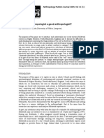 Is A Happy Anthropologist A Good Anthropologist?: Anthropology Matters Journal 2009, Vol 11