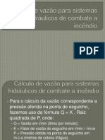 Cálculo de Vazão para Sistemas Hidráulicos de Combate PDF