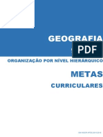 Metas Curriculares Geografia - 9º Ano (Organizadas Por Nível Hierárquico)