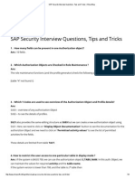 SAP Security Interview Questions, Tips and Tricks - Shiva Blog