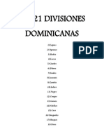 Las 21 Divisiones Dominicanas