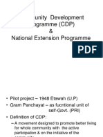 Community Development Programme (CDP) & National Extension Programme