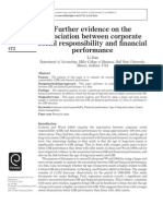 A Journal Providing Further Evidence On The Association Between Corporate Social Responsibility and Financial Performance.