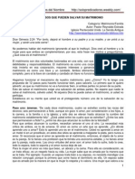 Doce Pasos Que Pueden Salvar Su Matrimonio