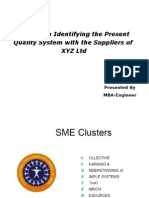 A Study On Identifying The Present Quality System With The Suppliers of Xyz LTD