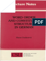 Word Order and Constituent Structure in German