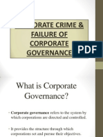 Corporate Crime & Failure of Corporate Governance