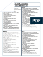 2014-15 1st Grade Supply List 1