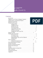 Microsoft Word 2007™ An Essential Guide (Level 1) : IT Services