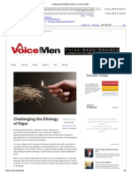 Challenging The Etiology of Rape A Voice For Men