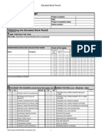 Elevated Work Permit