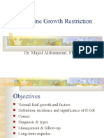 Intrauterine Growth Restriction: Dr. Majed Alshammari, FRSCS